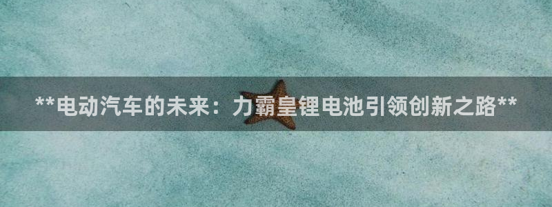尊龙t400和尊龙t300区别：**电动汽车的未来：力霸皇锂电池引领创新之路**