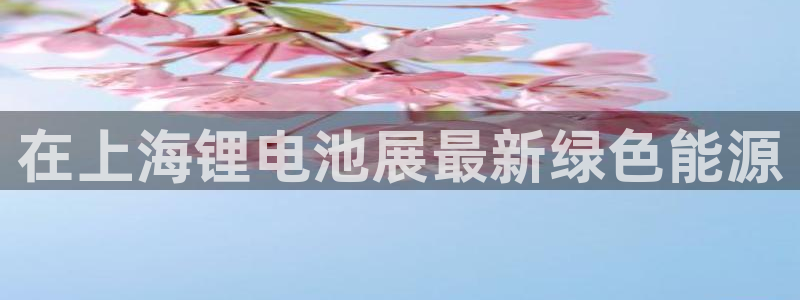 尊龙人生就是博D88：在上海锂电池展最新绿色能源