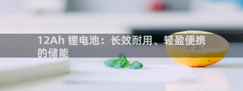 尊龙网址是多少：12Ah 锂电池：长效耐用、轻盈便携
的储能