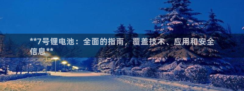 尊龙凯时是直营吗：**7号锂电池：全面的