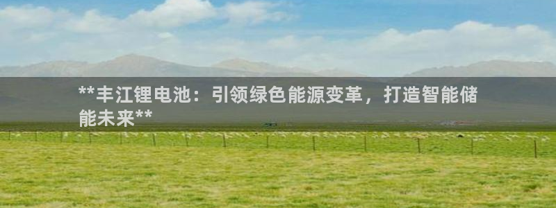 尊龙凯时链接：**丰江锂电池：引领绿色能源变革，打造智能储
能未来**